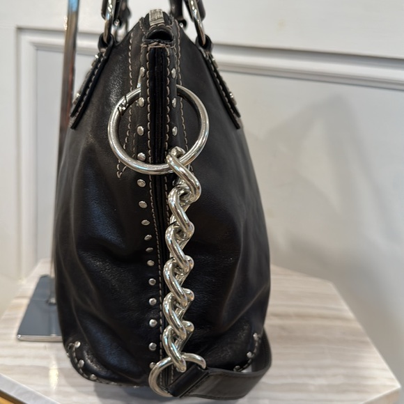 Michael Kors Vintage Uptown Astor Leather Studded Satchel EUC - Picture 5 of 16